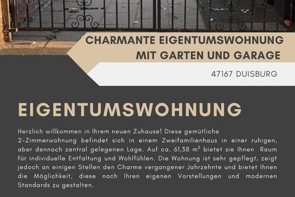 ETW zu verkaufen- ca. 61 m² mit Garten und Garage in 47167 DU