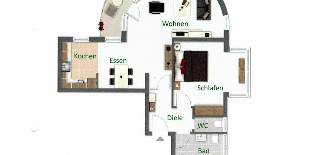 Etagenwohnung Leverkusen - 2 Zimmer, 71 m&sup2;, 1.000&euro; | Angebot:26633962