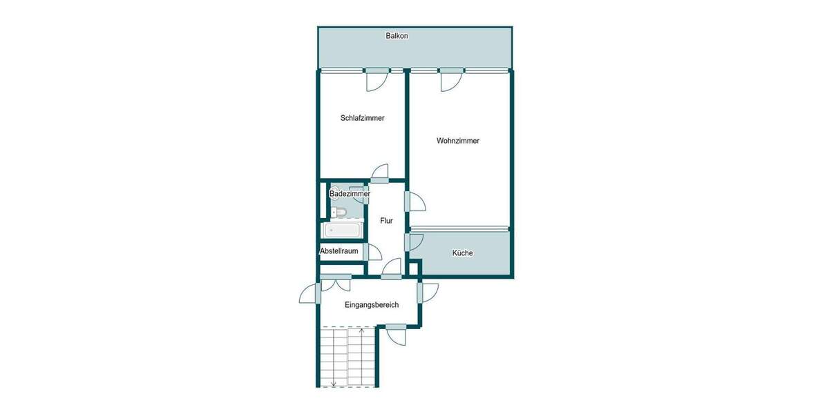 Etagenwohnung Bergisch Gladbach Bockenberg - 2 Zimmer, 61 m&sup2;, 135.000&euro; | Angebot:25749615