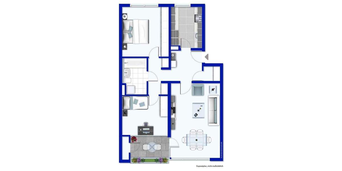 Etagenwohnung Leverkusen Lützenkirchen - 3 Zimmer, 75 m&sup2;, 189.000&euro; | Angebot:25687040