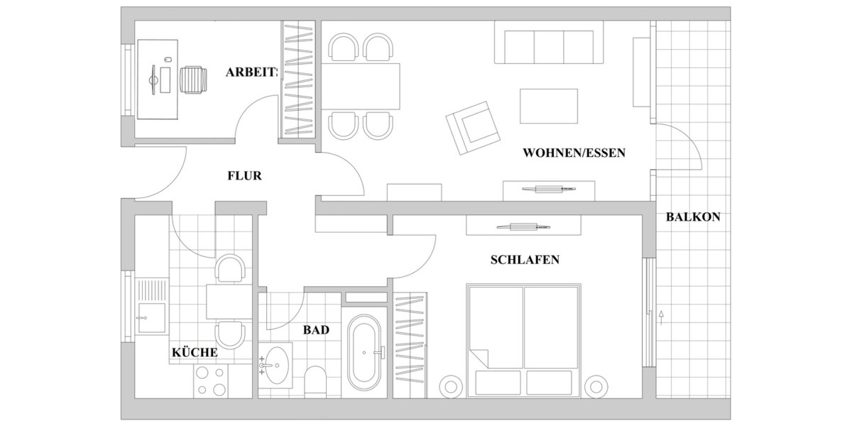 Etagenwohnung Ratingen Zentrum - 3 Zimmer, 72 m&sup2;, 239.000&euro; | Angebot:25738943