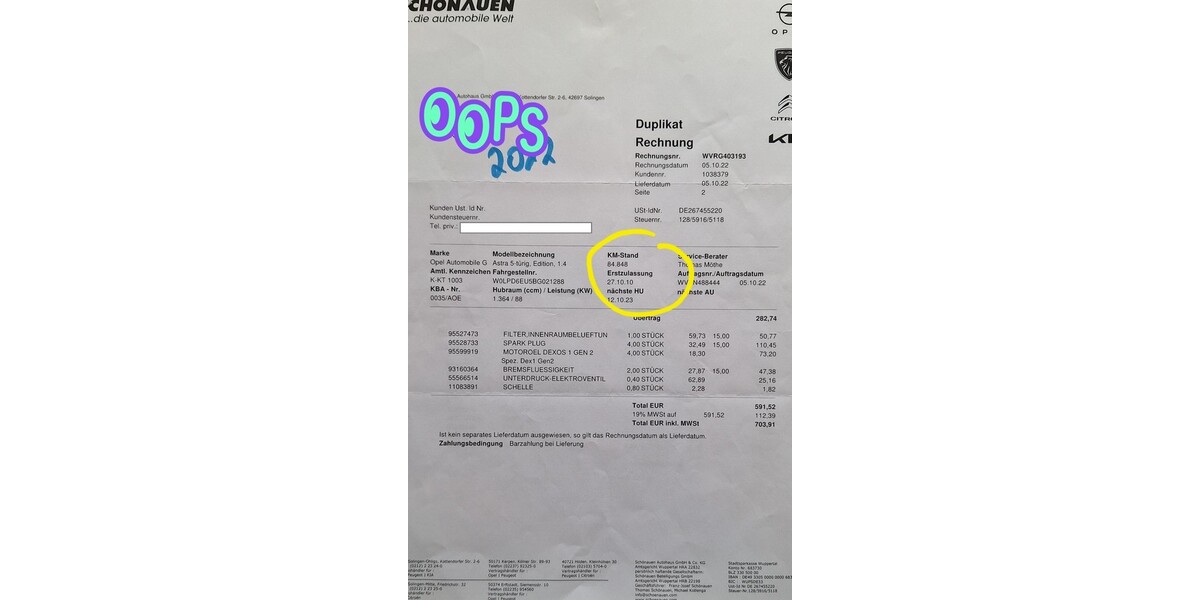 Opel Astra 95.000 km 5.900 € Köln 50667