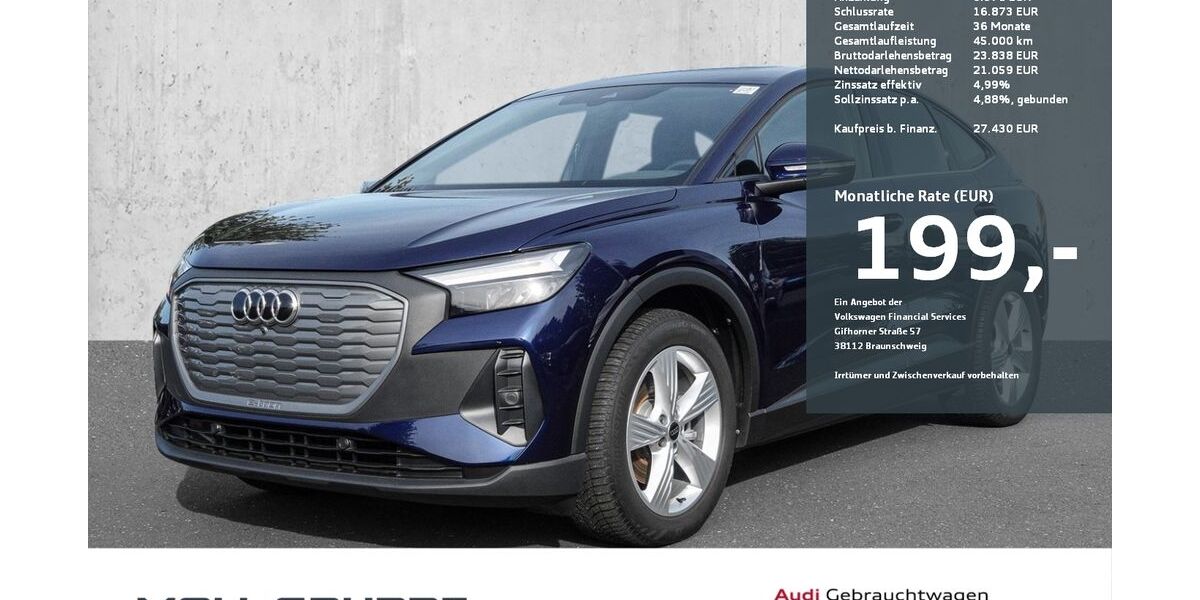 Audi Q4 e-tron 12.937 km 26.380 &euro; Düsseldorf 40474