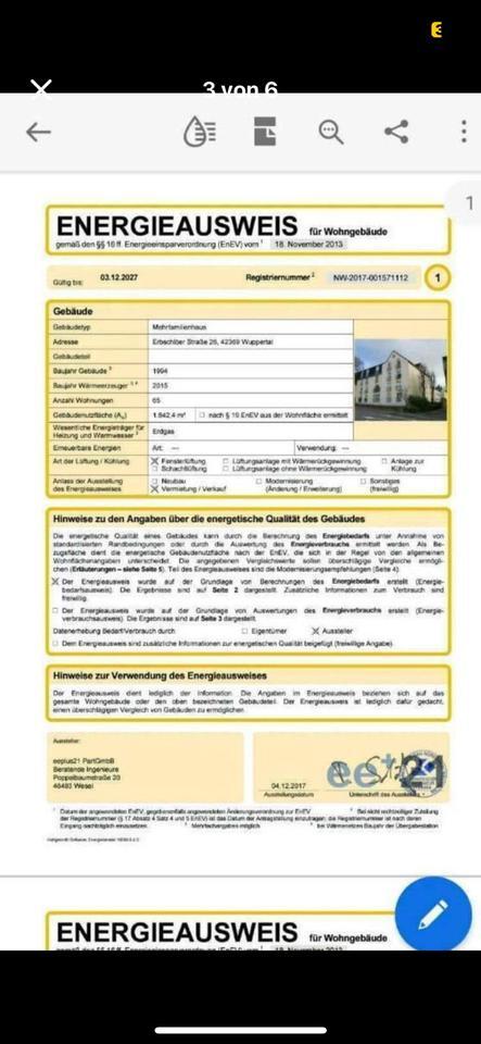 Geräumige Appartement in Wuppertal Ronsdorf ab 01.01.26 zimmer