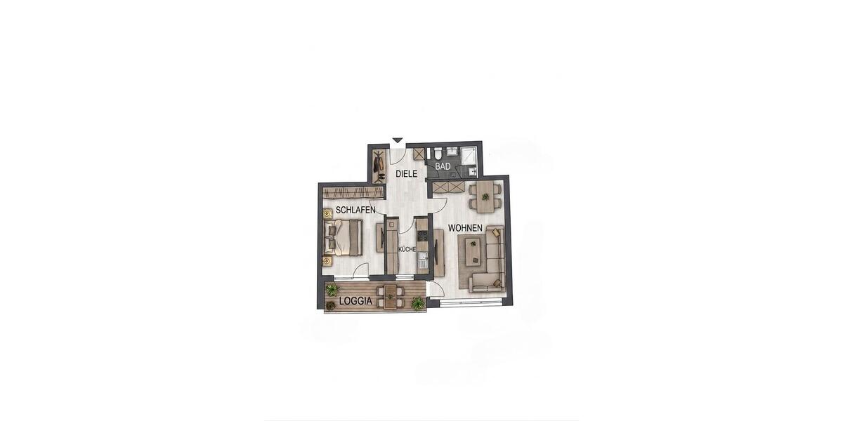 Etagenwohnung Düsseldorf Flingern Süd - 2 Zimmer, 70 m&sup2;, 370.000&euro; | Angebot:26404588