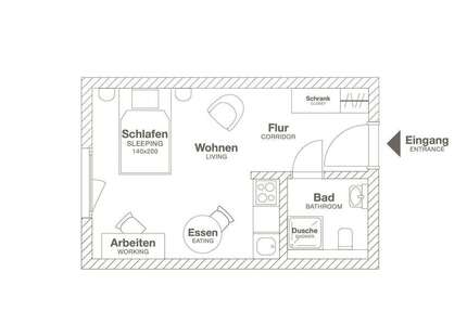 Wohnen auf Zeit in Leverkusen 1.490 € 1 zimmer