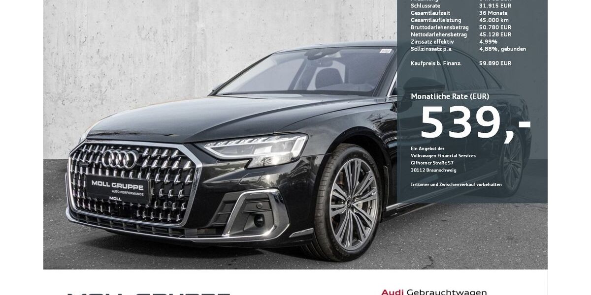 Audi A8 33.725 km 59.890 € Düsseldorf 40474