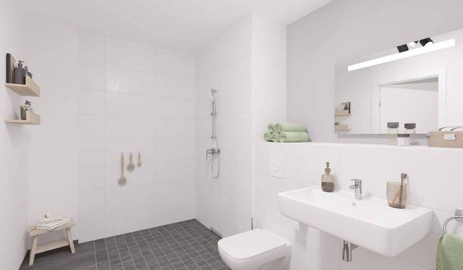 Moderne, barrierefreie Wohnung mit Bad, Gäste-WC und Loggia 4 zimmer