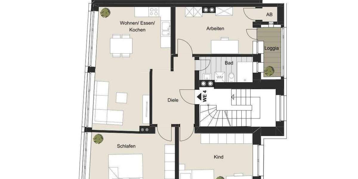 Etagenwohnung Köln Innenstadt - 4 Zimmer, 87 m&sup2;, 569.000&euro; | Angebot:27697379