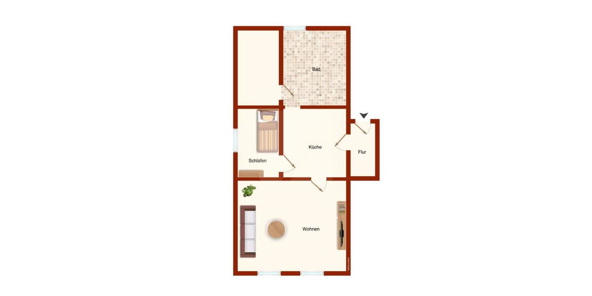 Etagenwohnung Halver - 2 Zimmer, 69 m&sup2;, 485&euro; | Angebot:24783024