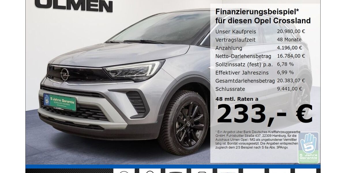 Opel Crossland (X) 26.745 km 20.980 &euro; Düsseldorf 40231
