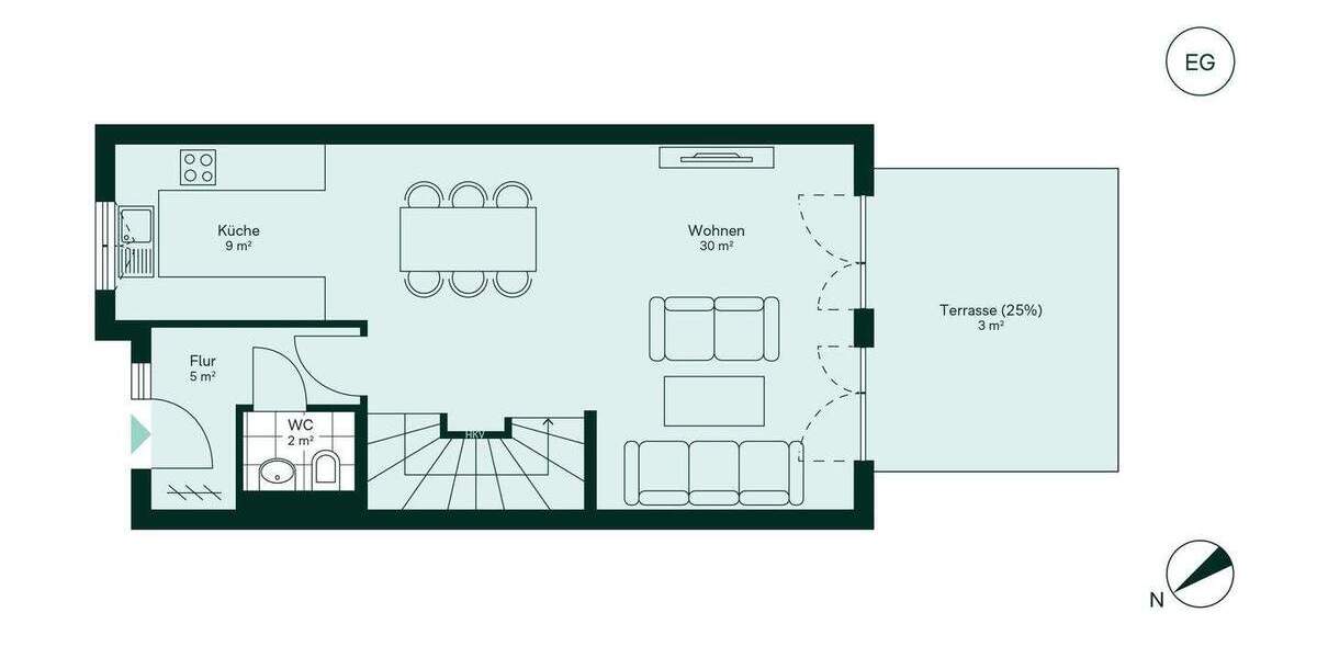 Reihenmittelhaus Heiligenhaus Mitte - 4 Zimmer, 145 m&sup2;, 619.900&euro; | Angebot:24031373