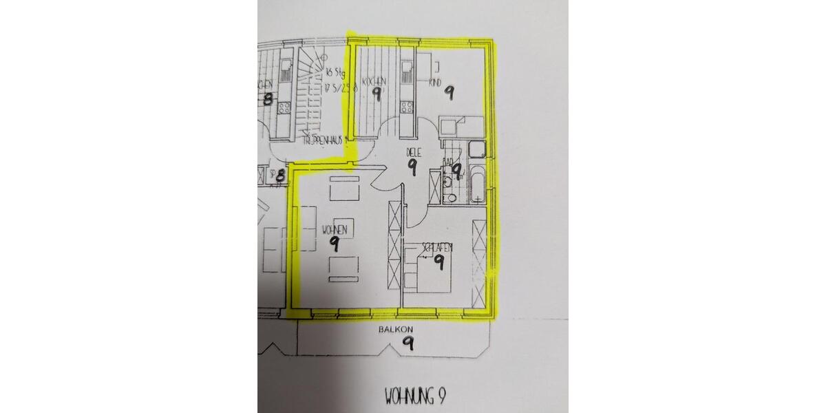 Etagenwohnung Dormagen Broich - 3 Zimmer, 78 m&sup2;, 850&euro; | Angebot:25175290