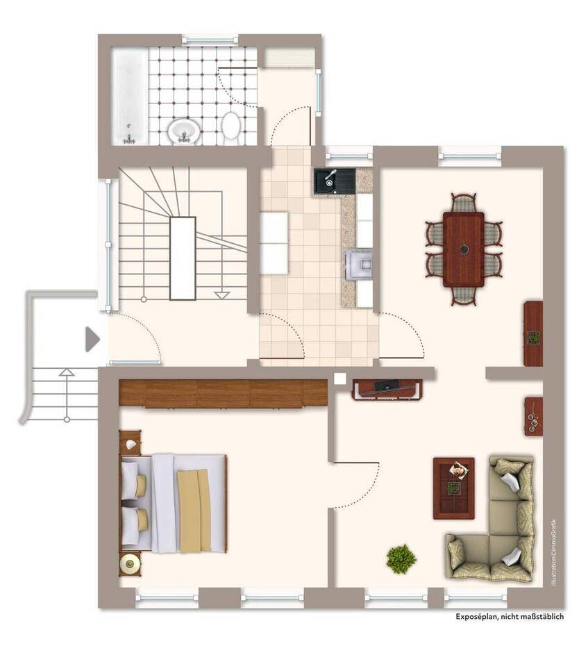 Freistehendes Ein-Zweifamilienhaus mit 9 Zimmern, 3 Bädern und ri