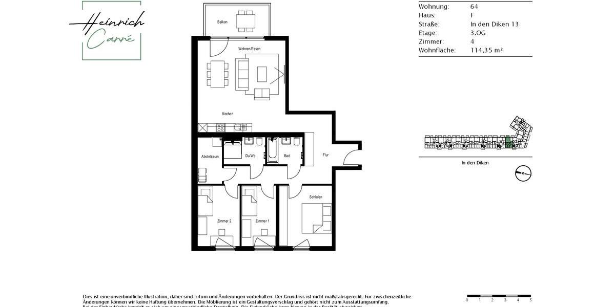 Etagenwohnung Düsseldorf Stadtbezirk 6 - 4 Zimmer, 114 m&sup2;, 1.870&euro; | Angebot:26652166