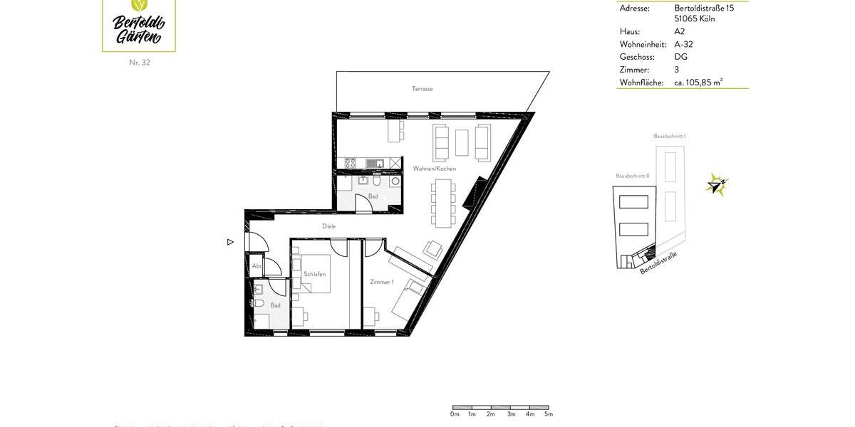Dachgeschoßwohnung Köln Mülheim - 3 Zimmer, 105 m&sup2;, 1.730&euro; | Angebot:24947544