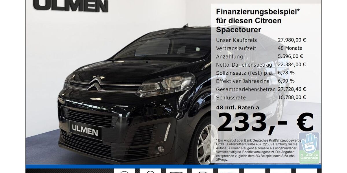 Citroen SpaceTourer 70.066 km 27.980 &euro; Düsseldorf 40233